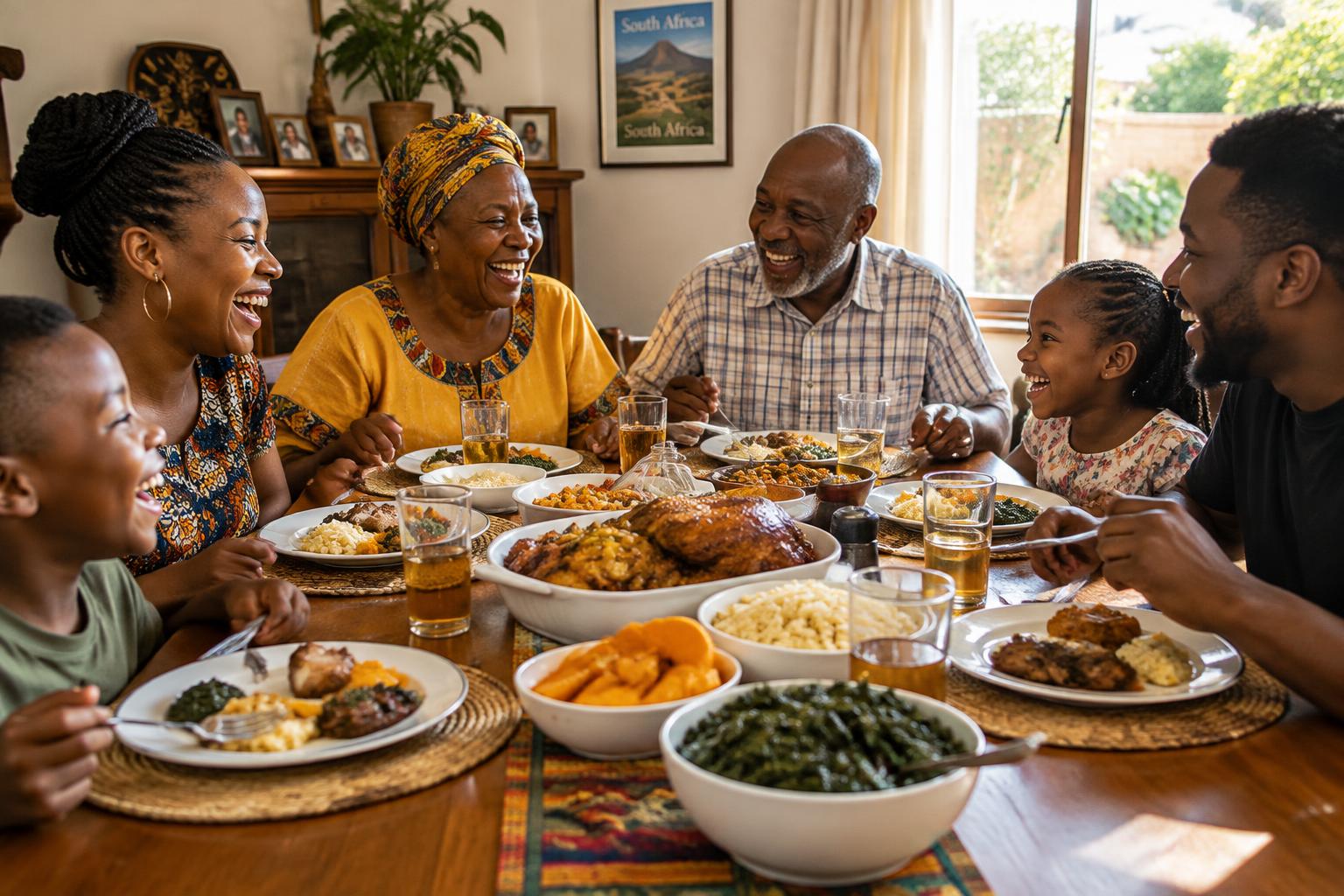 Family enjoying lunch together